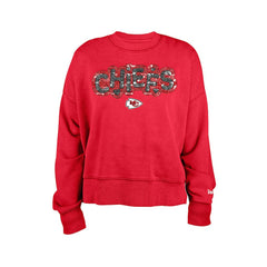 Kansas City Chiefs New Era Girl's Flip Sequin Sweatshirt Red - NFL