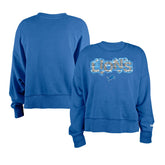Detroit Lions New Era Girl's Flip Sequin Sweatshirt Blue - NFL
