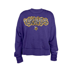 Minnesota Vikings New Era Girl's Flip Sequin Sweatshirt Purple - NFL