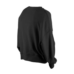 Baltimore Ravens New Era Women's Oversized Throwback Mineral Wash Crew Neck Sweatshirt Black - NFL