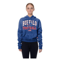 Buffalo Bills New Era Women's Throwback Boxy Hoodie Sweatshirt Royal - NFL