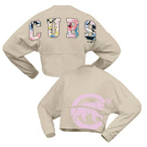 Chicago Cubs Fanatics Women's Floral Preppy Cropped Long Sleeve T-Shirt Near Me