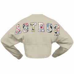 Houston Astros Fanatics Women's Floral Preppy Cropped Long Sleeve T-Shirt Near Me