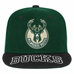 NBA - Milwaukee Bucks Outerstuff Youth Two-Tone Snapback Hat - Hunter Green/Black