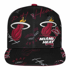 NBA - Miami Heat Outerstuff Youth Street Hooper Allover Print Snapback Hat - Black