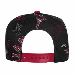 NBA - Miami Heat Outerstuff Youth Street Hooper Allover Print Snapback Hat - Black