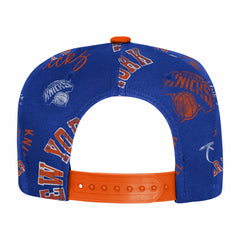 NBA - New York Knicks Outerstuff Youth Street Hooper Allover Print Snapback Hat - Blue
