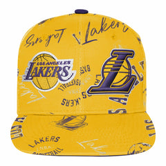 NBA - Los Angeles Lakers Outerstuff Youth Street Hooper Allover Print Snapback Hat - Gold