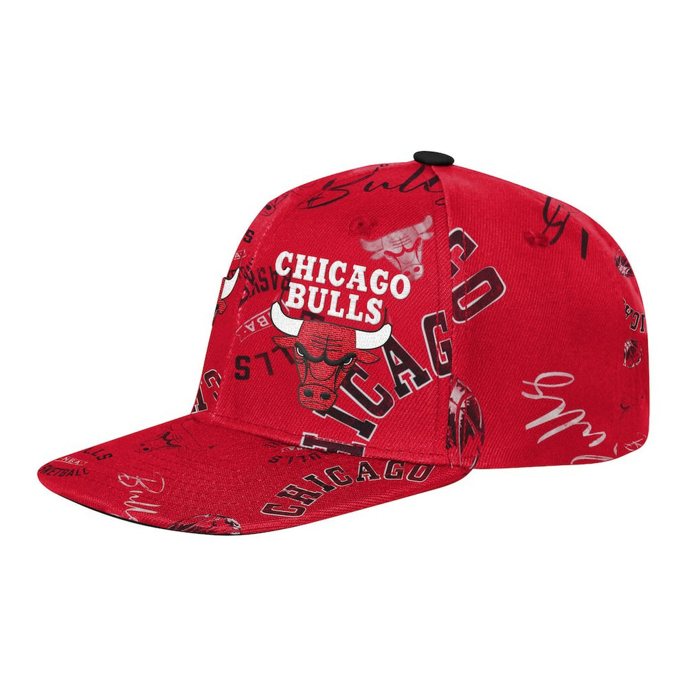 NBA - Chicago Bulls Outerstuff Youth Street Hooper Allover Print Snapback Hat - Red
