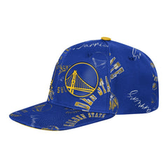 NBA - Golden State Warriors Outerstuff Youth Street Hooper Allover Print Snapback Hat - Royal