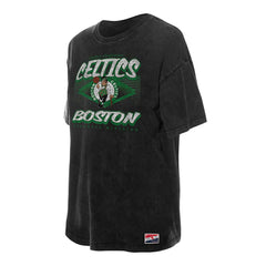 New Era - Boston Celtics Women's Throwback Mineral Wash Oversized T-Shirt - Black