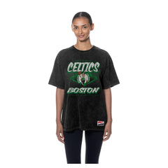 New Era - Boston Celtics Women's Throwback Mineral Wash Oversized T-Shirt - Black