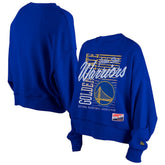 New Era - Golden State Warriors Women's Boxy Throwback Mineral Wash Sweatshirt - Royal