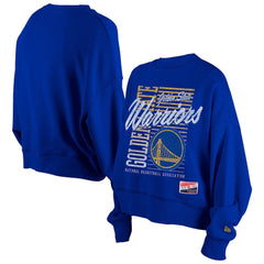 New Era - Golden State Warriors Women's Boxy Throwback Mineral Wash Sweatshirt - Royal