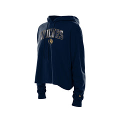 New Era - Minnesota Timberwolves Women's Glam Game Open Back Hoodie - Navy