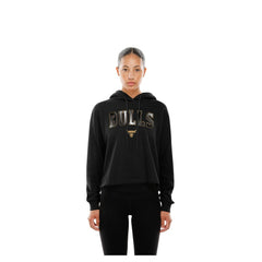 New Era - Chicago Bulls Women's Glam Game Open Back Hoodie - Black