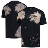 New Era - New York Knicks Injection Bleached Out Raw Edge Oversized T-Shirt - Black