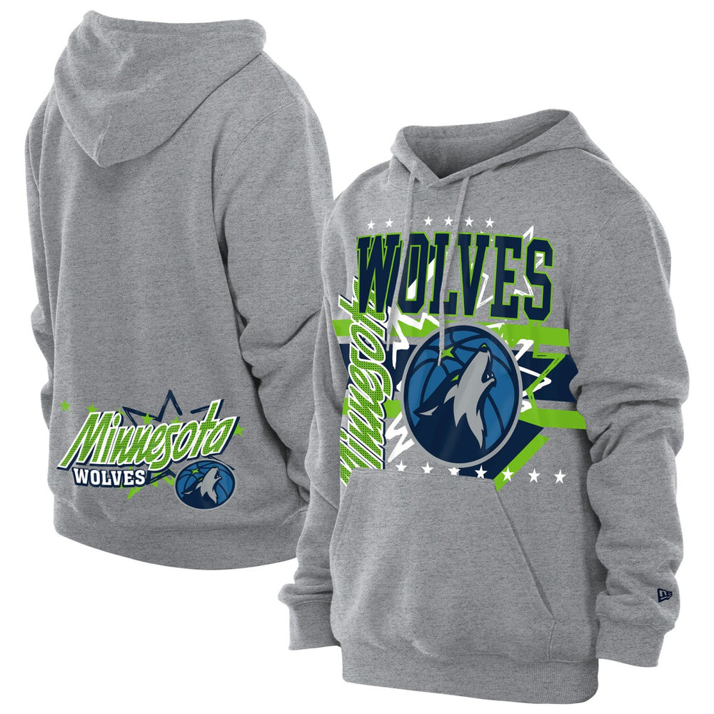 New Era - Minnesota Timberwolves Injection Sport Classics Fleece Hoodie - Heather Gray