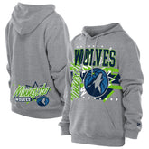 New Era - Minnesota Timberwolves Injection Sport Classics Fleece Hoodie - Heather Gray