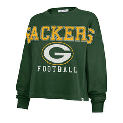 Green Bay Packers '47 Women's Outreach City Oversized Long Sleeve T-Shirt Green - 47 brand