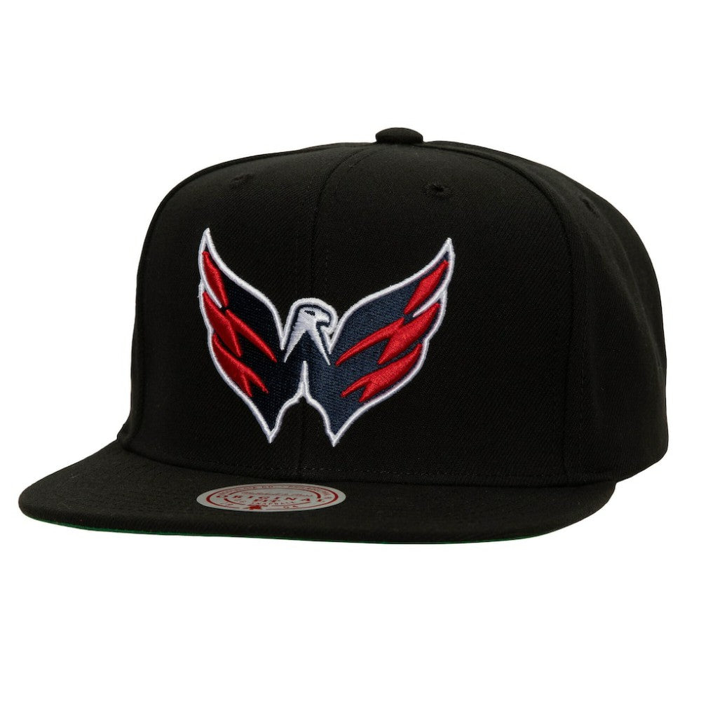 Washington Capitals Mitchell & Ness Core Top Spot Snapback Hat Black