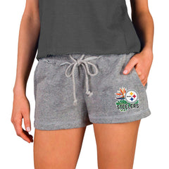 Pittsburgh Steelers Concepts Sport Women's Mainstream Terry Shorts Gray - NFL
