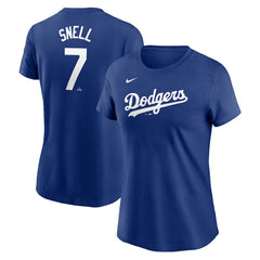 Blake Snell Los Angeles Dodgers Nike Women's Cooperstown Collection Fuse Name & Number T-Shirt On Sale