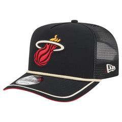 New Era - Miami Heat Vintage Team Rope A-Frame 9FIFTY Snapback Hat - Black