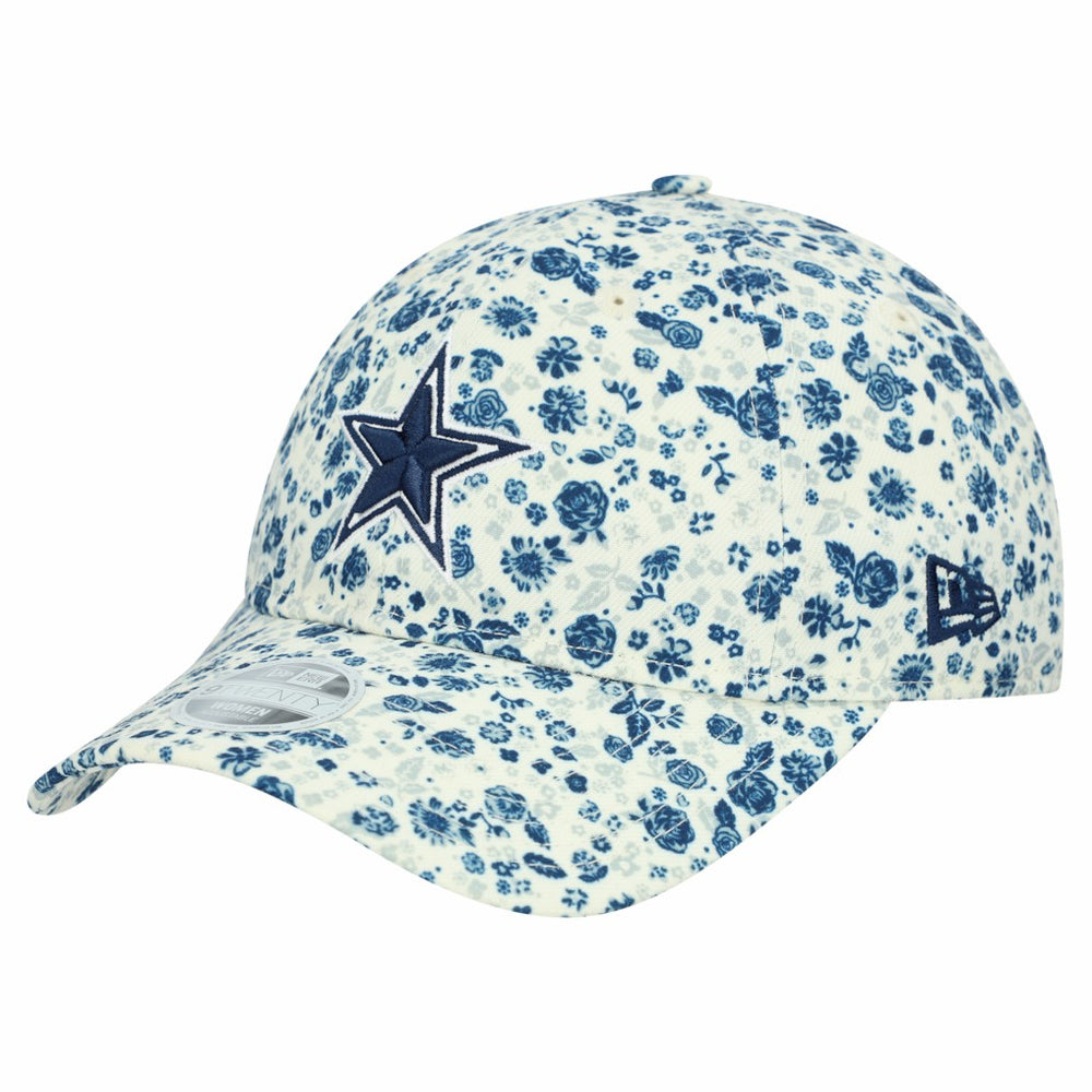 Dallas Cowboys New Era Women's Ditzy 9TWENTY Adjustable Hat Cream - NFL