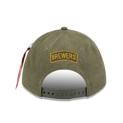 Milwaukee Brewers New Era x Alpha Industries A-Frame 9FORTY Adjustable Hat Near Me