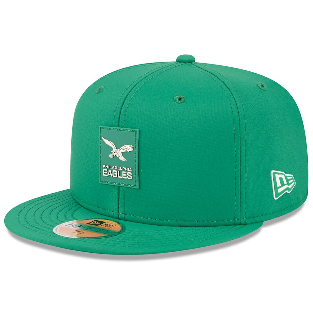 Philadelphia Eagles New Era 2025 Sideline Throwback 59FIFTY Fitted Hat Kelly Green - NFL
