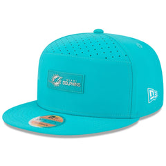 Miami Dolphins New Era 2025 Sideline Split Panel 9FIFTY Snapback Hat Aqua - NFL
