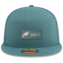 Philadelphia Eagles New Era 2025 Sideline Split Panel 9FIFTY Snapback Hat Midnight Green - NFL