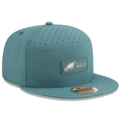 Philadelphia Eagles New Era 2025 Sideline Split Panel 9FIFTY Snapback Hat Midnight Green - NFL