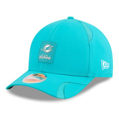 Miami Dolphins New Era 2025 Sideline M-Crown 9FORTY Adjustable Hat Aqua - NFL