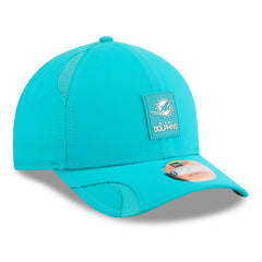 Miami Dolphins New Era 2025 Sideline M-Crown 9FORTY Adjustable Hat Aqua - NFL