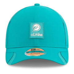 Miami Dolphins New Era 2025 Sideline Throwback M-Crown 9FORTY Adjustable Hat Aqua - NFL