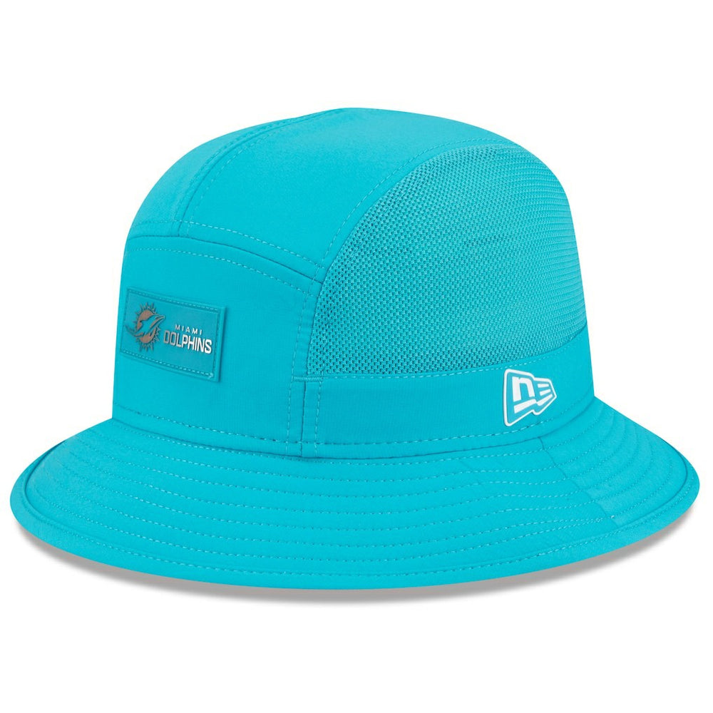 Miami Dolphins New Era 2025 Sideline Bucket Hat Aqua - NFL