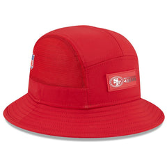San Francisco 49ers New Era 2025 Sideline Bucket Hat Scarlet - NFL