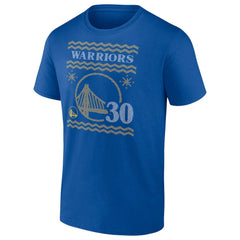 NBA - Stephen Curry Golden State Warriors Ugly Sweater Name & Number T-Shirt - Royal