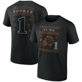 NBA - Devin Booker Phoenix Suns Ugly Sweater Name & Number T-Shirt - Black