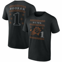 NBA - Devin Booker Phoenix Suns Ugly Sweater Name & Number T-Shirt - Black