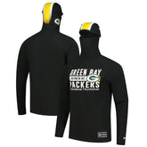 Green Bay Packers New Era Functional Fandom Balaclava Helmet Stripe Tri-Blend Hoodie Black - NFL