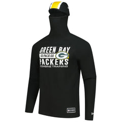 Green Bay Packers New Era Functional Fandom Balaclava Helmet Stripe Tri-Blend Hoodie Black - NFL