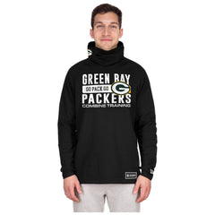 Green Bay Packers New Era Functional Fandom Balaclava Helmet Stripe Tri-Blend Hoodie Black - NFL