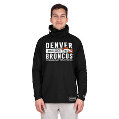 Denver Broncos New Era Functional Fandom Balaclava Helmet Stripe Tri-Blend Hoodie Black - NFL