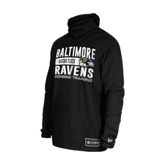 Baltimore Ravens New Era Functional Fandom Balaclava Helmet Stripe Tri-Blend Hoodie Black - NFL
