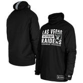Las Vegas Raiders New Era Functional Fandom Balaclava Helmet Stripe Tri-Blend Hoodie Black - NFL