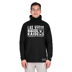 Las Vegas Raiders New Era Functional Fandom Balaclava Helmet Stripe Tri-Blend Hoodie Black - NFL