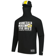 Minnesota Vikings New Era Functional Fandom Balaclava Helmet Stripe Tri-Blend Hoodie Black - NFL